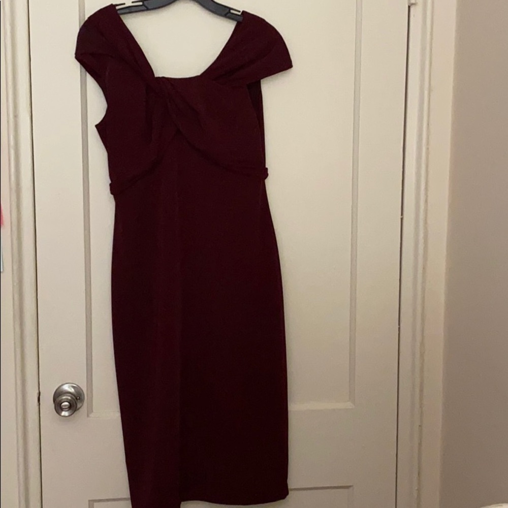 NWT Neiman Marcus burgundy red dress size:6 - Picture 2 of 11